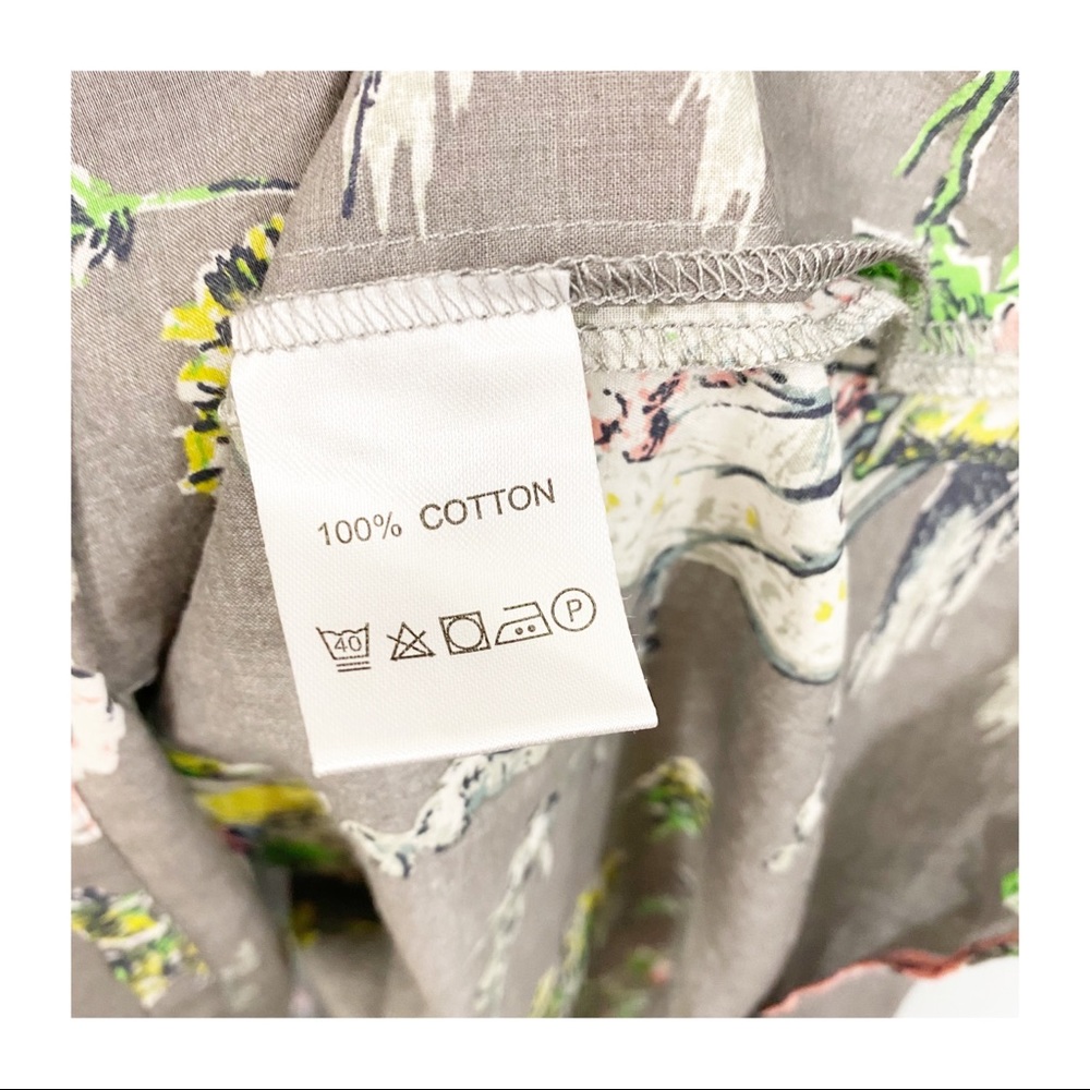 Anthropologie Lazy Bones Floral Garden Pleated Midi Cotton Dress - Picture 9 of 11